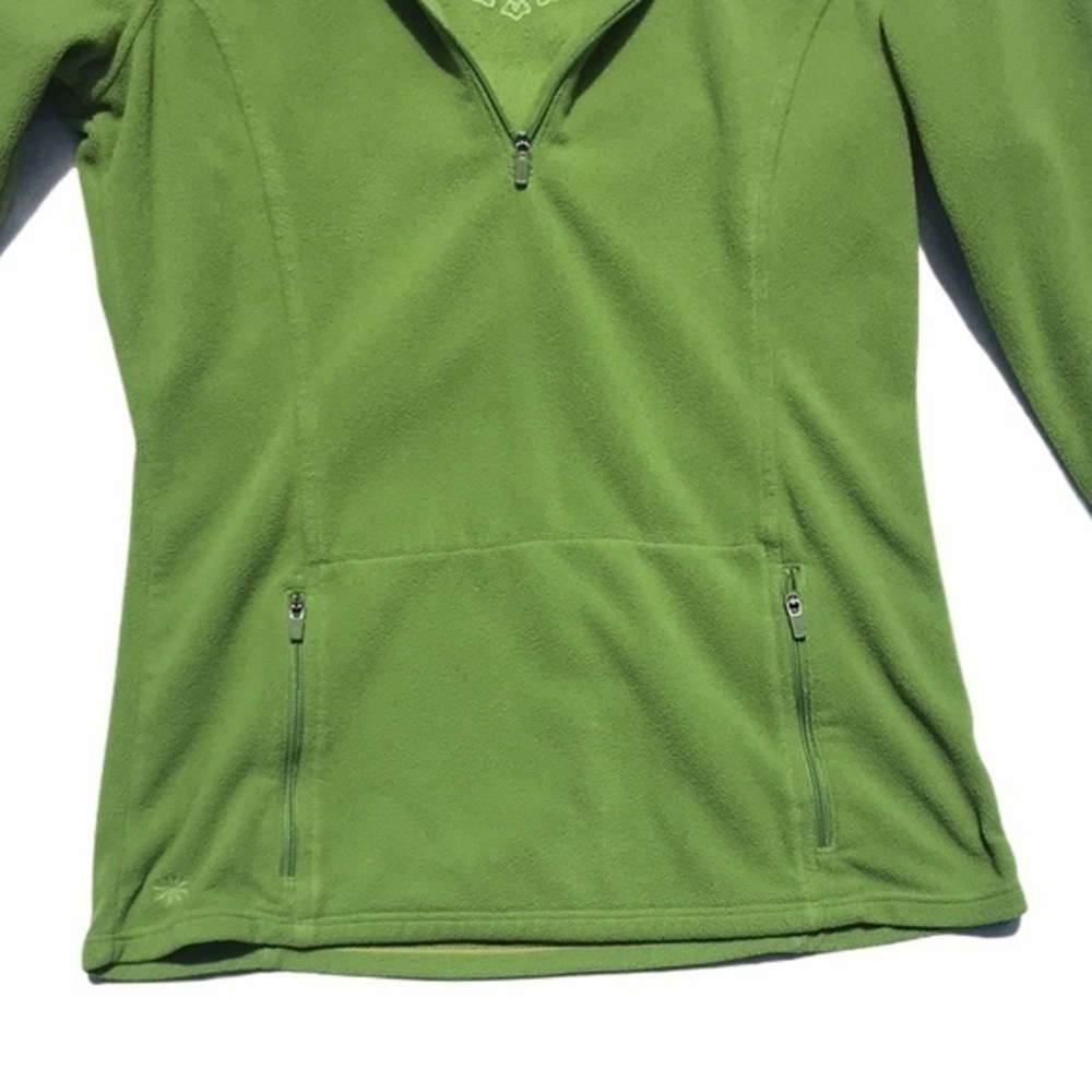 #10 ATHLETA. GREEN QUARTER ZIP FLEECE JACKET - Picture 5 of 11